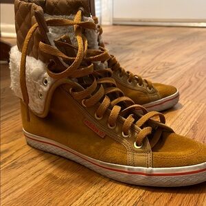 ADIDAS Women's Tan High-Top Sneakers